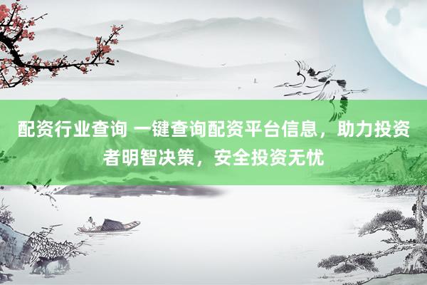 配资行业查询 一键查询配资平台信息，助力投资者明智决策，安全投资无忧