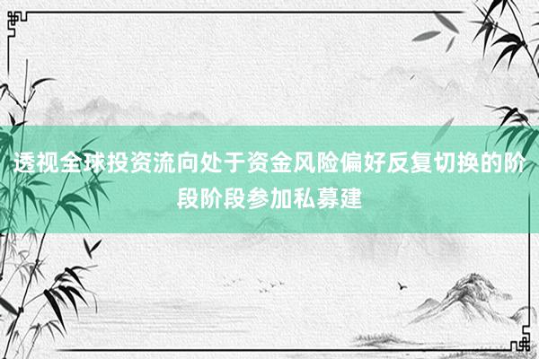 透视全球投资流向处于资金风险偏好反复切换的阶段阶段参加私募建