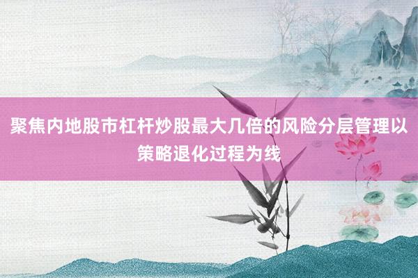 聚焦内地股市杠杆炒股最大几倍的风险分层管理以策略退化过程为线