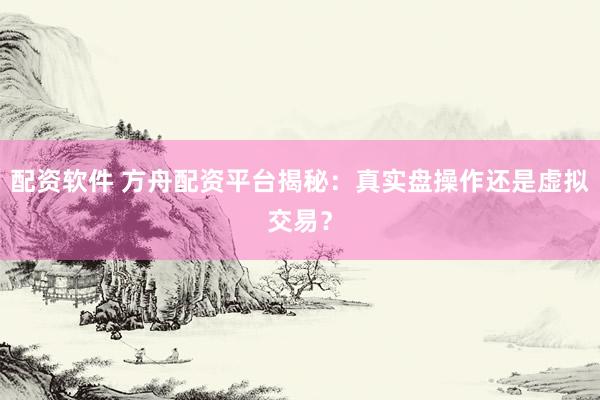 配资软件 方舟配资平台揭秘：真实盘操作还是虚拟交易？