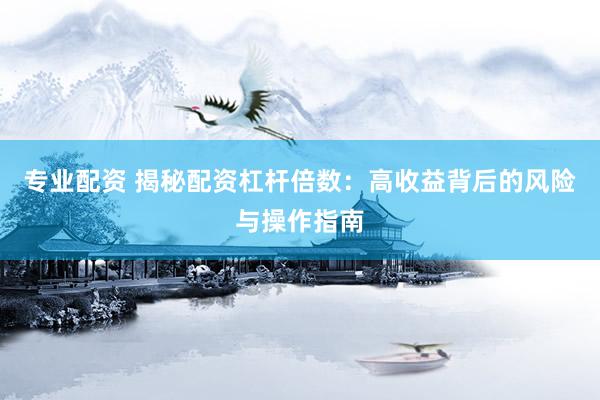 专业配资 揭秘配资杠杆倍数：高收益背后的风险与操作指南