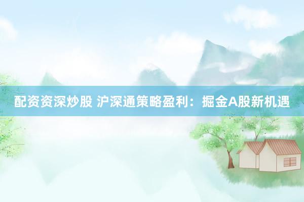 配资资深炒股 沪深通策略盈利：掘金A股新机遇